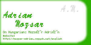 adrian mozsar business card